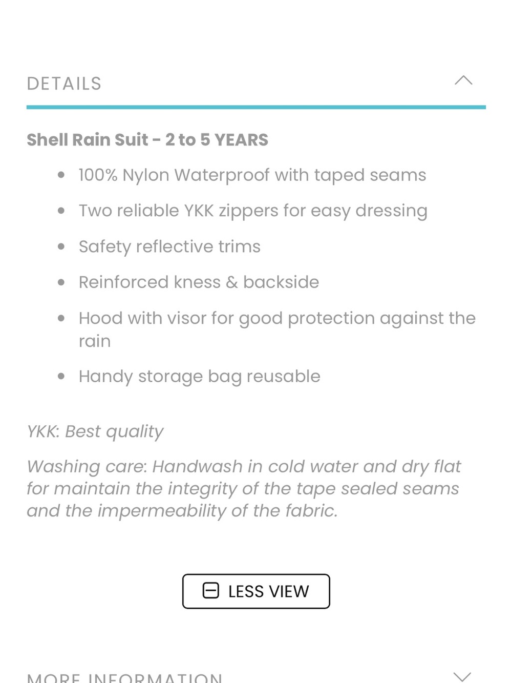 Calikids Shell Rainsuit - Picture 6 of 6